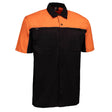MMCC Men's Reveline Classic Mechanic Shirt - 100% Cotton - 2 Chest Zipper Pockets - Microfiber Panel
