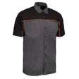 MMCC Men's Reveline Classic Mechanic Shirt - 100% Cotton - 2 Chest Zipper Pockets - Microfiber Panel