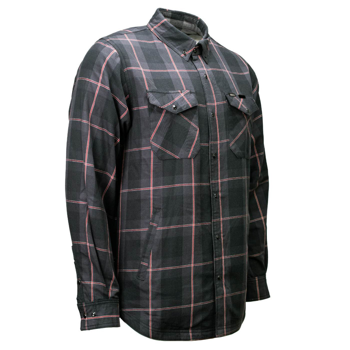 MMCC Men's Desperado Reversible Flannel Shirt - 100% Cotton Snap Front Plaid w/ Chest and Hand Pockets - MNG11805