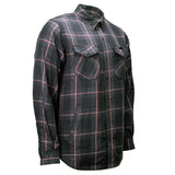 MMCC Men's Desperado Reversible Flannel Shirt - 100% Cotton Snap Front Plaid w/ Chest and Hand Pockets - MNG11805