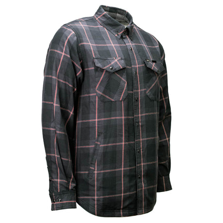 MMCC Men's Desperado Reversible Flannel Shirt - 100% Cotton Snap Front Plaid w/ Chest and Hand Pockets - MNG11805
