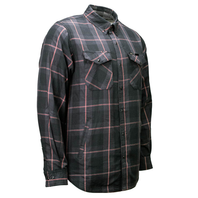 MMCC Men's Desperado Reversible Flannel Shirt - 100% Cotton Snap Front Plaid w/ Chest and Hand Pockets - MNG11805