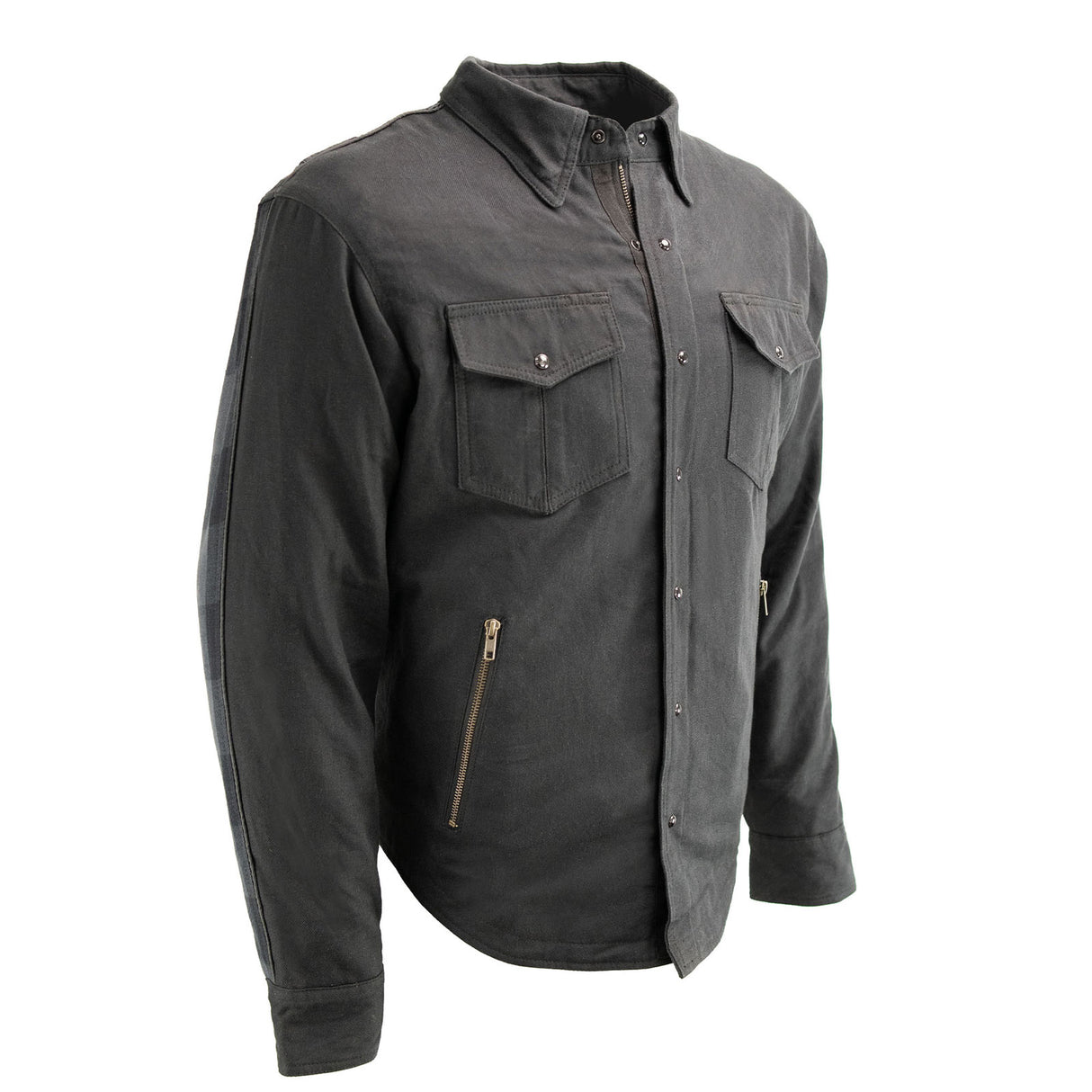 Men's "Splitline - Phantom" Black/Gray Armored Flannel Shirt - MPM1670