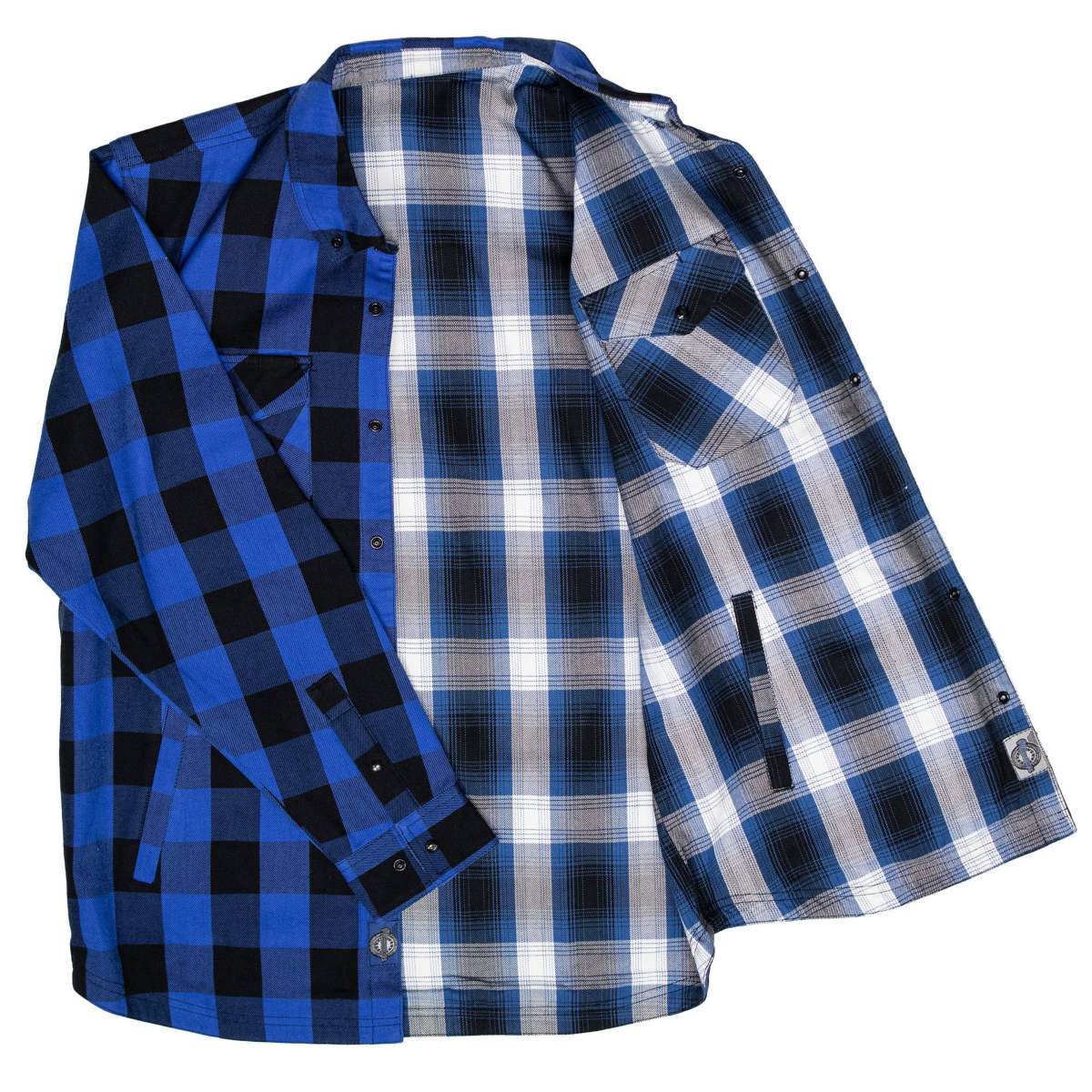 Milwaukee Motorcycle Clothing Co. Men's Reversible Plaid Flannel Shirt