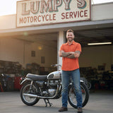 Milwaukee Leather MDM11686 Men’s OrangeButton-Up Heavy-Duty Work Shirt - Classic Mechanic Shirt w/ Pockets