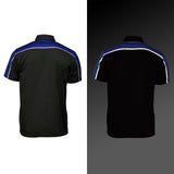 Milwaukee Motorcycle Clothing Co. Men’s Blk/Blu Mechanic Work Shirt – w / Reflective Strip, Rider‑Built MDM11602