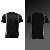 Milwaukee Motorcycle Clothing Co. Men’s Blk/Grey Mechanic Work Shirt – w / Reflective Strip, Rider‑Built MDM11608