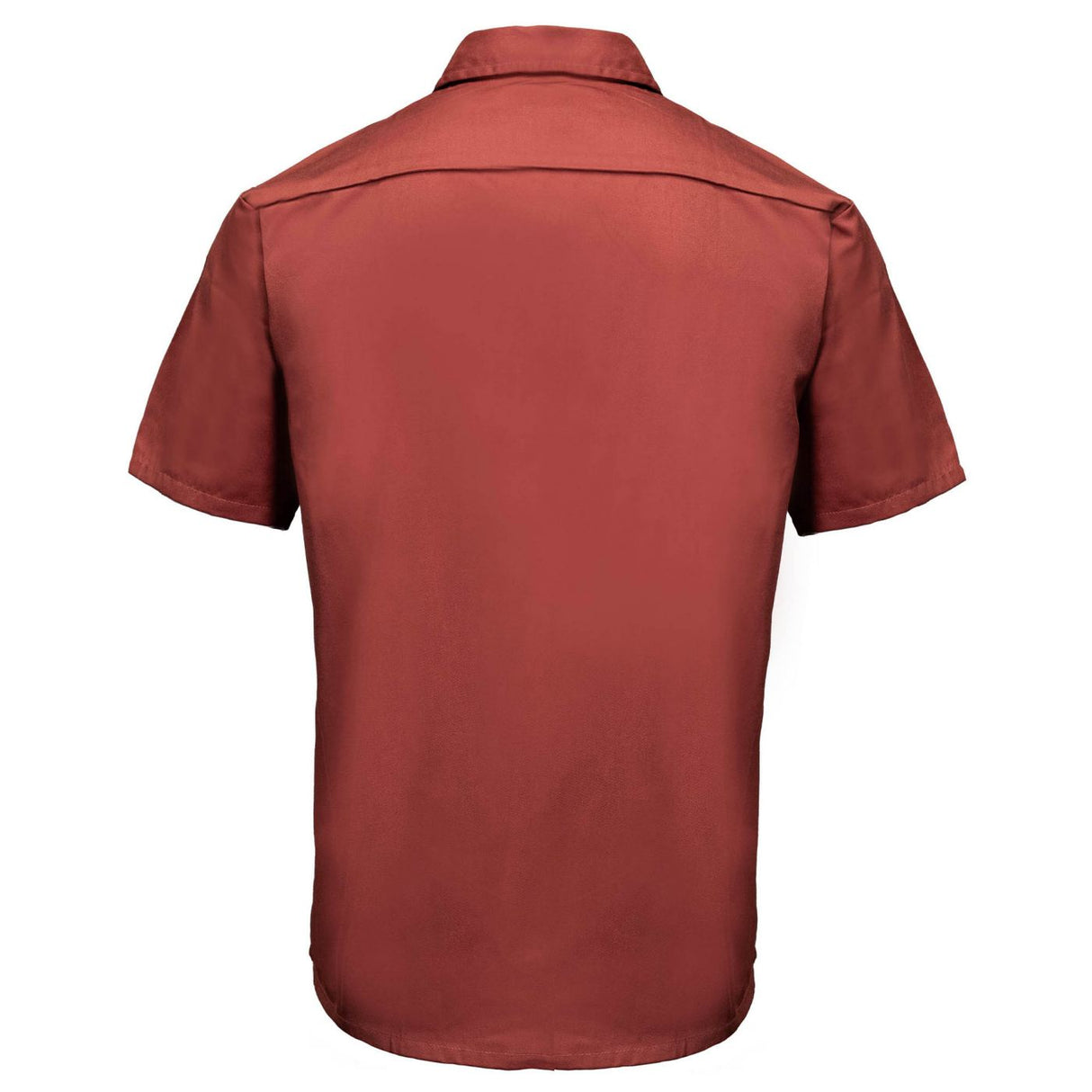 Men's Orange Super Duty Classic Mechanic Button Up Shirt - 2 Chest Pockets - Microfiber Panel - MDM11627
