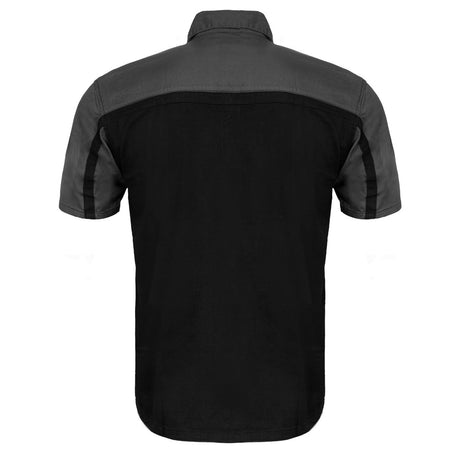 MMCC Men's Gear Head Classic Mechanic Button Up Shirt - Dual Chest Pockets - Microfiber Panel - Rider Ready - MMC16011