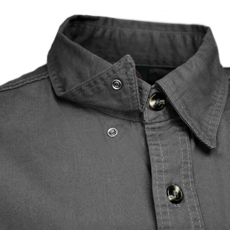 MMCC Men's Rustline Sleeveless Cut-Off Work Shirt - 100% Cotton, Dual Chest Pockets, Button Front
