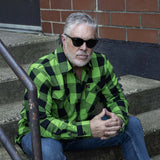 Milwaukee Leather Men’s Plaid Flannel Long Sleeve Shirt with Chest Pockets