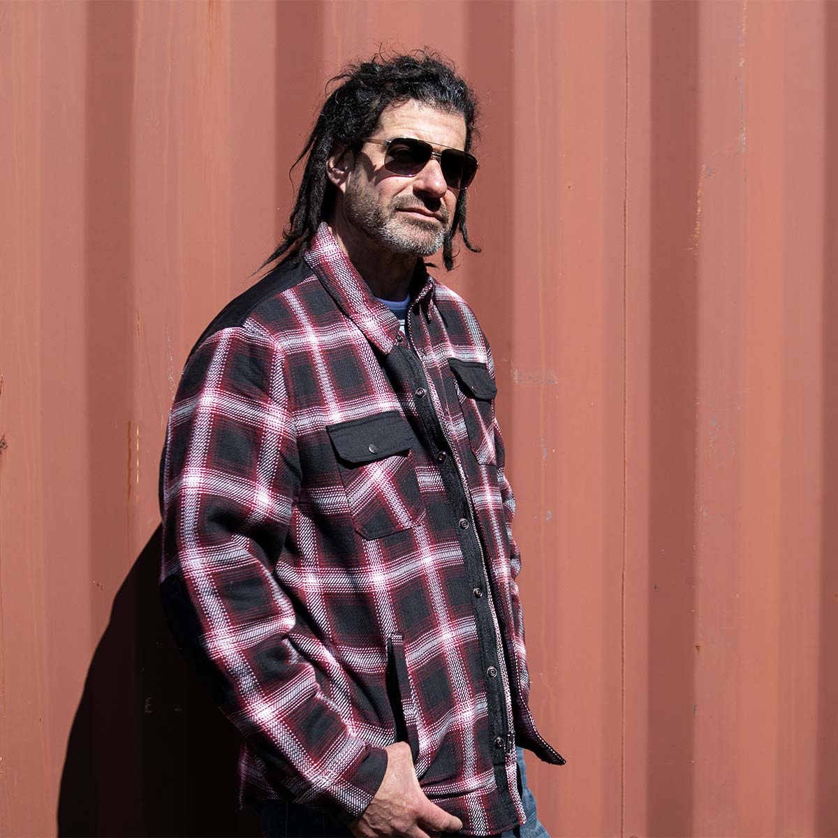 Milwaukee Leather Men's Heavy-Duty Checkered Flannel Riding Shirt - Warm Lined - Zippered Hand Pockets - MPM1637