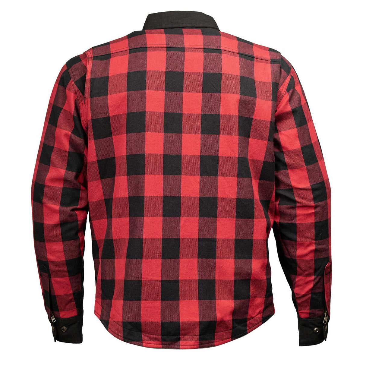 Men's "Splitline - Havoc" Black/Red Armored Flannel Shirt - MPM1671