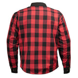 Men's "Splitline - Havoc" Black/Red Armored Flannel Shirt - MPM1671