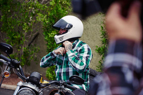 Milwaukee Leather MNG11636 Men's Flannel Plaid Shirt Green and White Long Sleeve Cotton Button Down Shirt
