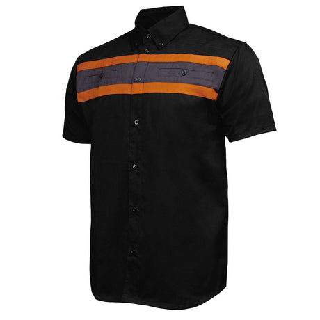 MMCC Men's Petrol Classic Mechanic Button Up Shirt - Dual Chest Pockets - Microfiber Panel - Rider Ready - MMC16006