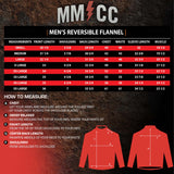 MMCC Men's Desperado Reversible Flannel Shirt - 100% Cotton Snap Front Plaid w/ Chest and Hand Pockets - MNG11805