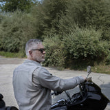 Milwaukee Leather MPM1621 Men's Grey CE Armored Long Sleeve Motorcycle Riders Shirt w/ Reinforced w/ Aramid Fibers