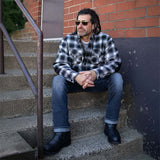 Milwaukee Leather Men's Heavy-Duty Checkered Flannel Riding Shirt - Warm Lined - Zippered Hand Pockets - MPM1638