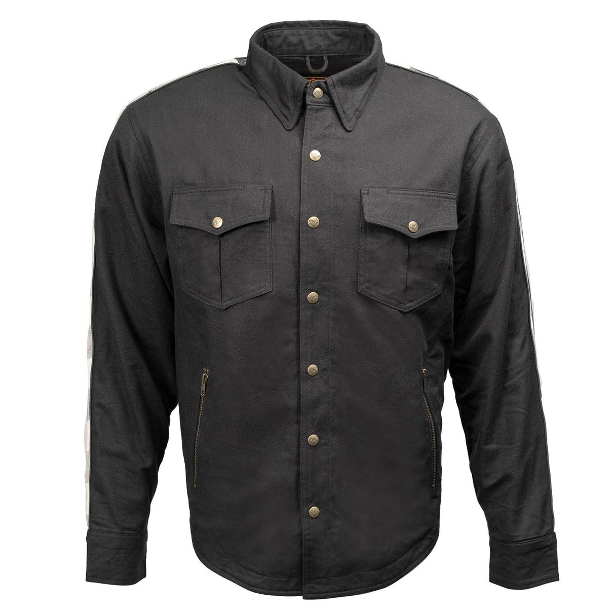 Men's "Splitline - Tundra" Black/White Armored Flannel Shirt - MPM1673