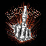 Hot Leathers GMT3453 Mens Bone Finger "Back off" Black Sleeveless Shooter Tank Top Shirt