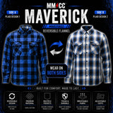 Milwaukee Motorcycle Clothing Co. Men's Reversible Plaid Flannel Shirt