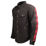 Men's "Splitline - Havoc" Black/Red Armored Flannel Shirt - MPM1671
