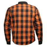 Men's "Splitline - Molten" Black/Orange Armored Flannel Shirt - MPM1672