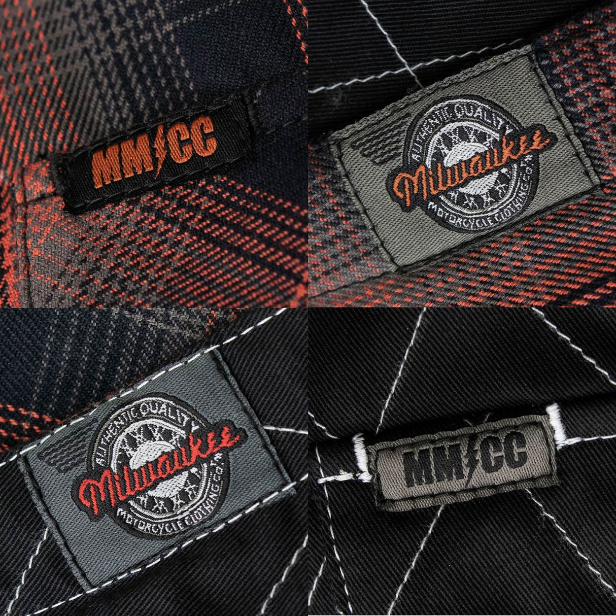 Milwaukee Motorcycle Clothing Co. Men's Reversible Plaid Flannel Shirt