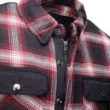 Milwaukee Leather Men's Heavy-Duty Checkered Flannel Riding Shirt - Warm Lined - Zippered Hand Pockets - MPM1637