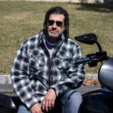 Milwaukee Leather Men's Heavy-Duty Checkered Flannel Riding Shirt - Warm Lined - Zippered Hand Pockets - MPM1638