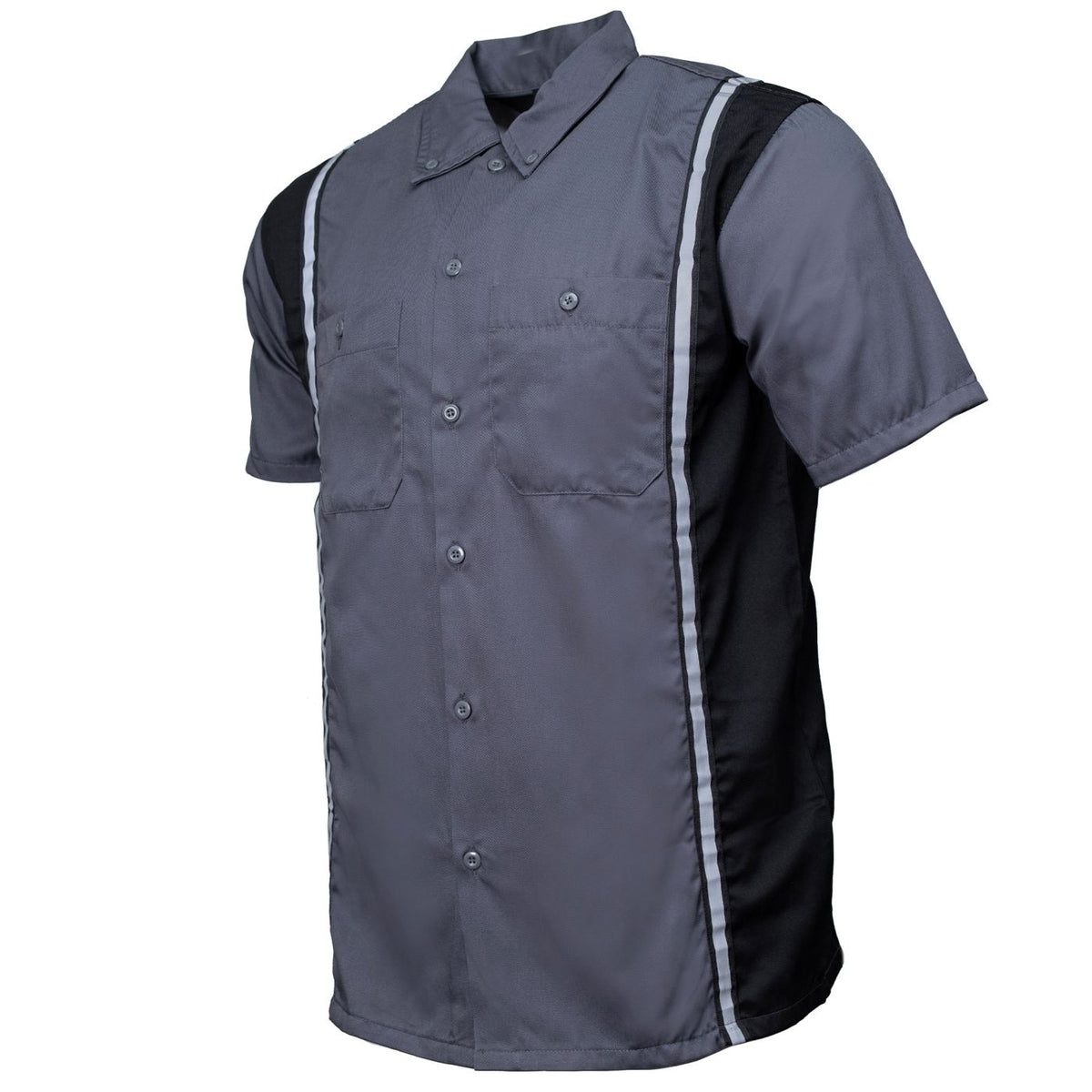 Men's Driftline Grey/Blacck Mechanic Work Shop Shirt - MDM11612
