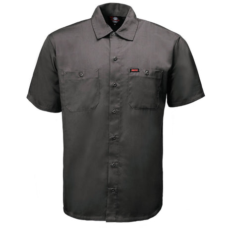Men's "Steel Grey" Super Duty Classic Mechanic Button Up Shirt - 2 Chest Pockets - Microfiber Panel - MDM11628