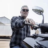 Milwaukee Leather MPM1630 Men's Plaid Flannel Biker Shirt w/ CE Armor - Reinforced w/ Aramid Fibers