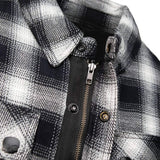 Milwaukee Leather Men's Heavy-Duty Checkered Flannel Riding Shirt - Warm Lined - Zippered Hand Pockets - MPM1638