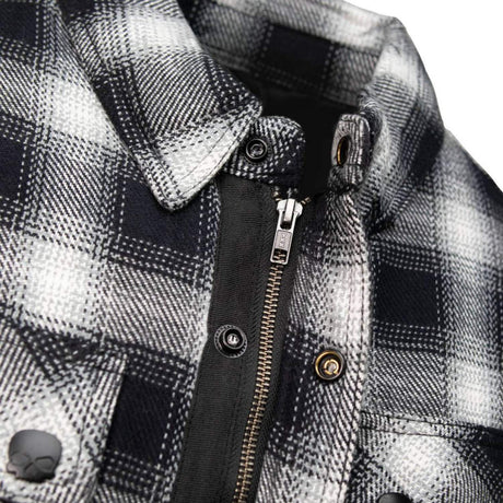 Milwaukee Leather Men's Heavy-Duty Checkered Flannel Riding Shirt - Warm Lined - Zippered Hand Pockets - MPM1638