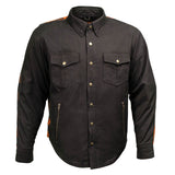 Men's "Splitline - Molten" Black/Orange Armored Flannel Shirt - MPM1672