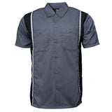 Men's Driftline Grey/Blacck Mechanic Work Shop Shirt - MDM11612