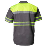 Men’s Safeway Green/Grey Mechanic Rider Ready Shirt w/ Reflective Strip - MDM11615
