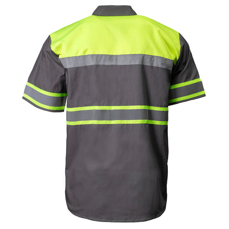 Men’s Safeway Green/Grey Mechanic Rider Ready Shirt w/ Reflective Strip - MDM11615