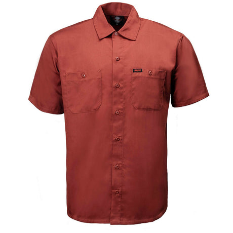 Men's Orange Super Duty Classic Mechanic Button Up Shirt - 2 Chest Pockets - Microfiber Panel - MDM11627