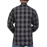 Hot Leathers FLM2001 Men's Black and Gray Long Sleeve Flannel Shirt