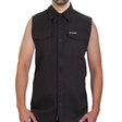 Hot Leathers FLM5013 Men's Black Sleeveless Motorcycle Riders Shirt