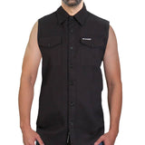 Hot Leathers FLM5013 Men's Black Sleeveless Motorcycle Riders Shirt