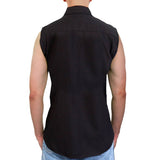 Hot Leathers FLM5013 Men's Black Sleeveless Motorcycle Riders Shirt