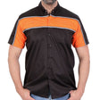 Hot Leathers GMM1004 Men's Classic Mechanic 2-Tone Button Up Work Shirt w/ Reflective Material
