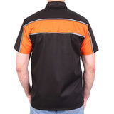 Hot Leathers GMM1004 Men's Classic Mechanic 2-Tone Button Up Work Shirt w/ Reflective Material