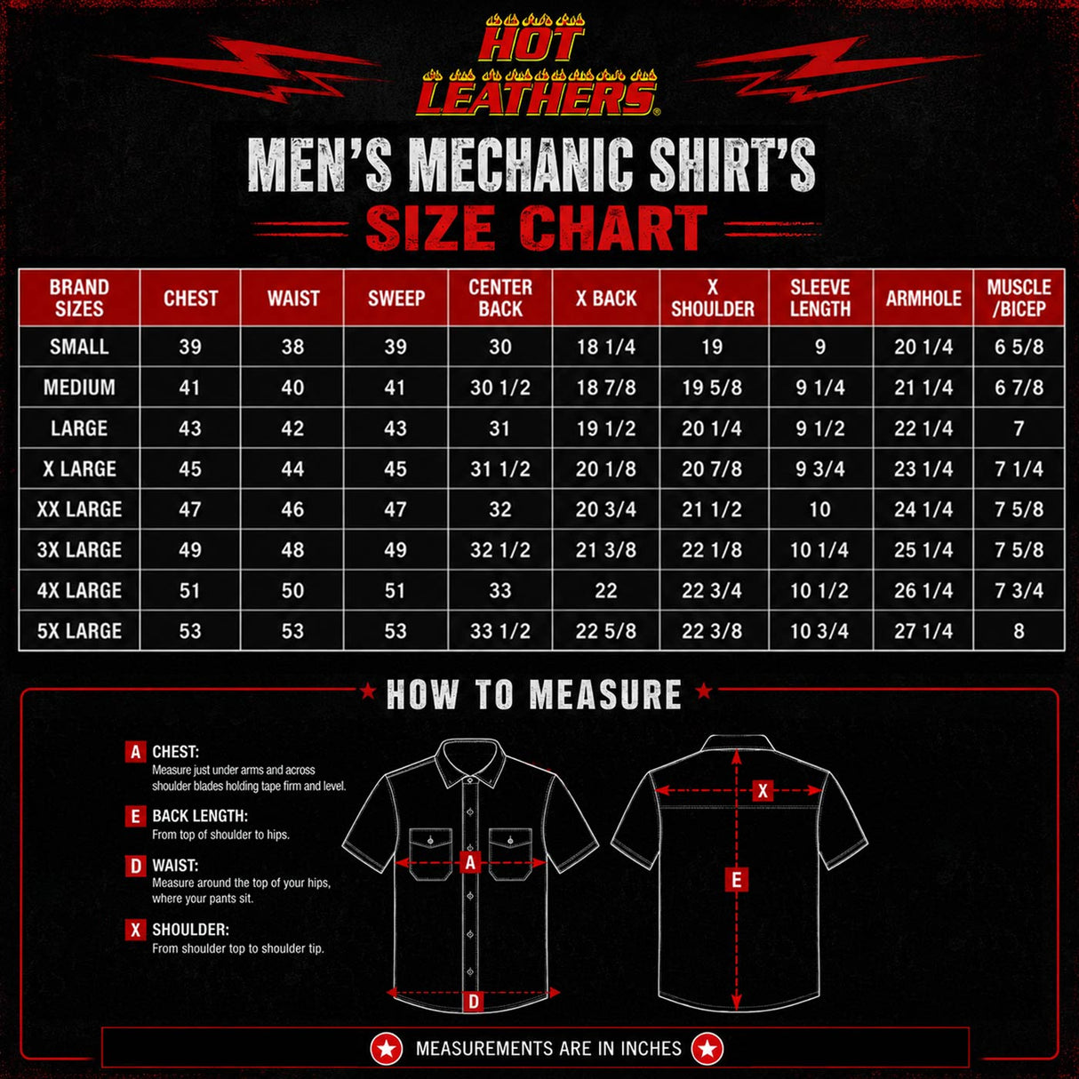 Hot Leathers GMM1010 Men's Mechanic Charcoal Button Up Heavy-Duty Work Shirt for | Classic Mechanic Work Shirt