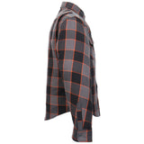 Men's "Deadman" Multi/Color Armored Motorcycle Flannel Shirt - CE Protection Riding Shirt - JKM3010