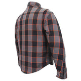 Men's "Deadman" Multi/Color Armored Motorcycle Flannel Shirt - CE Protection Riding Shirt - JKM3010
